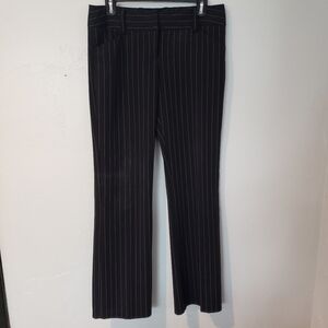 My Michelle 7 Black Dress Pants White Metallic Pinstripe Y2K Work Business Wear